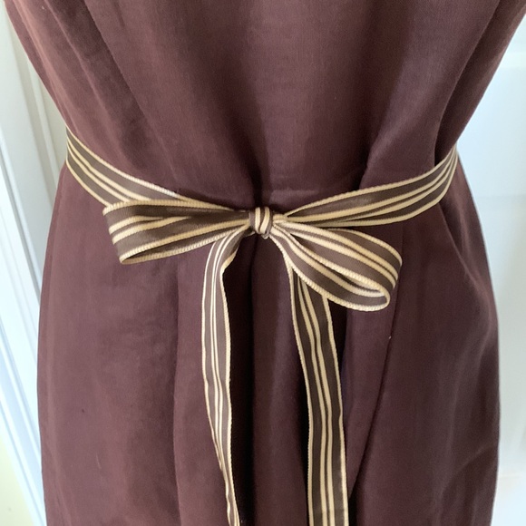Banana Republic 100% linen dress in chocolate brown - Picture 3 of 10